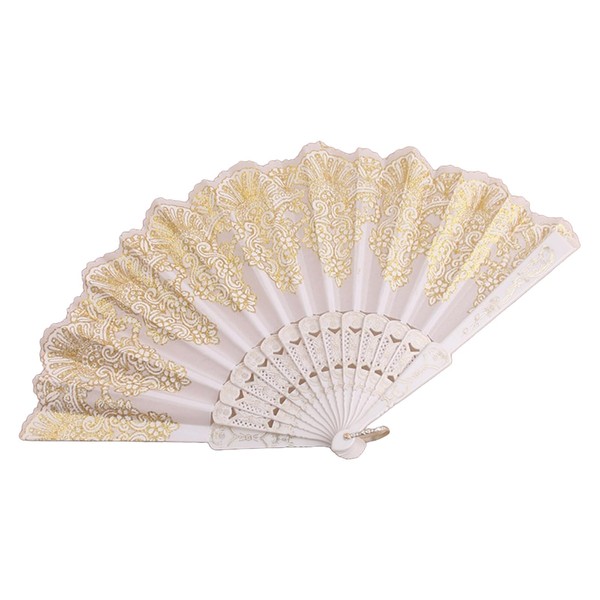 BLOOPIC Folding Folding Fan, Lace Fan, Flower Fan, Foldable, Ballet