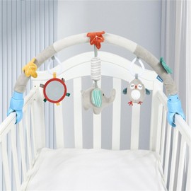 champracer Pram Chain, Spiral Bed Pram Toy, Activity Educational Plush Toy, Plush Hanging Spiral Toy, Car Seat Toy, for Pram, Bar, Cot (Elephant)