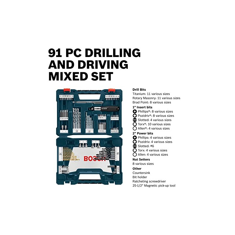 Bosch Set de Puntas y Brocas V-Line 91 pz