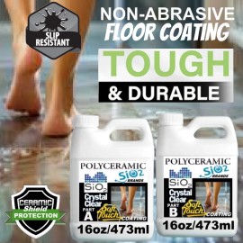 SIO2 BRANDS NON ABRASIVE ANTI-SLIP SHOWER & BATHROOM FLOOR COATING FOR TILE MARBLE PORCELAIN
