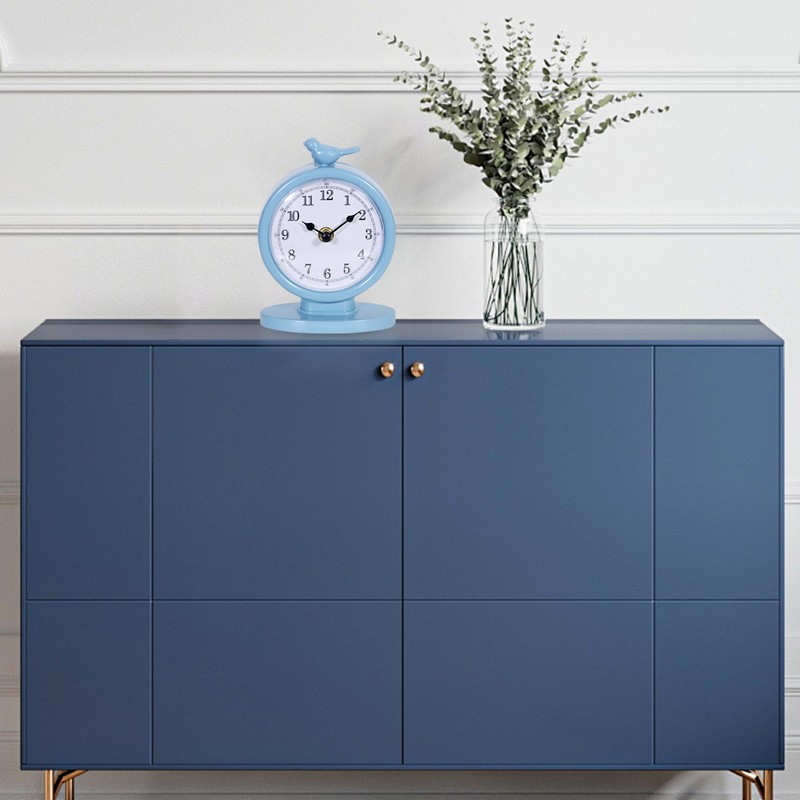 QIYAODECO Mantel Clock, Cornflower Blue
