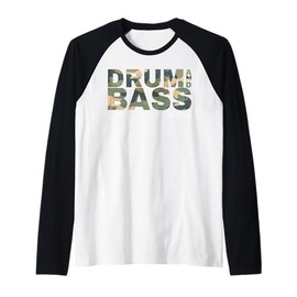 Drum And Bass Warrior DNB Jungle Music Camo Drum And Bass Raglan Baseball Tee