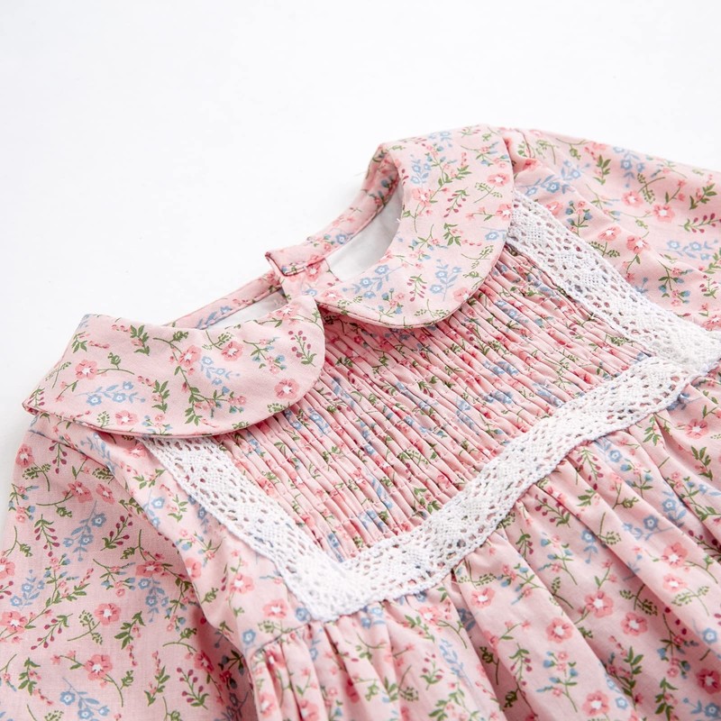 Baby Infant Girls Floral Casual Dress for Spring Fall Long