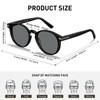 AVAWAY Retro Sunglasses for Men, Round Polarized Glasses UV400 Protective