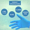 PackagingSuppliesByMail PSBM Nitrile Gloves, Blue, Size XL X-Large, 3 Mil,