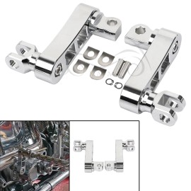 Unbranded Aluminum Male Mount Foot Peg Clamp Extension Bracket For Harley Heritage Softail