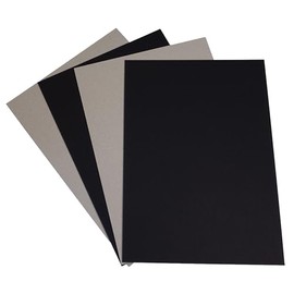 JamJar Print Black Matte Professional Mounting Board | 7 Sheets A4 980gsm | Made in the UK | Art Mounting & Framing