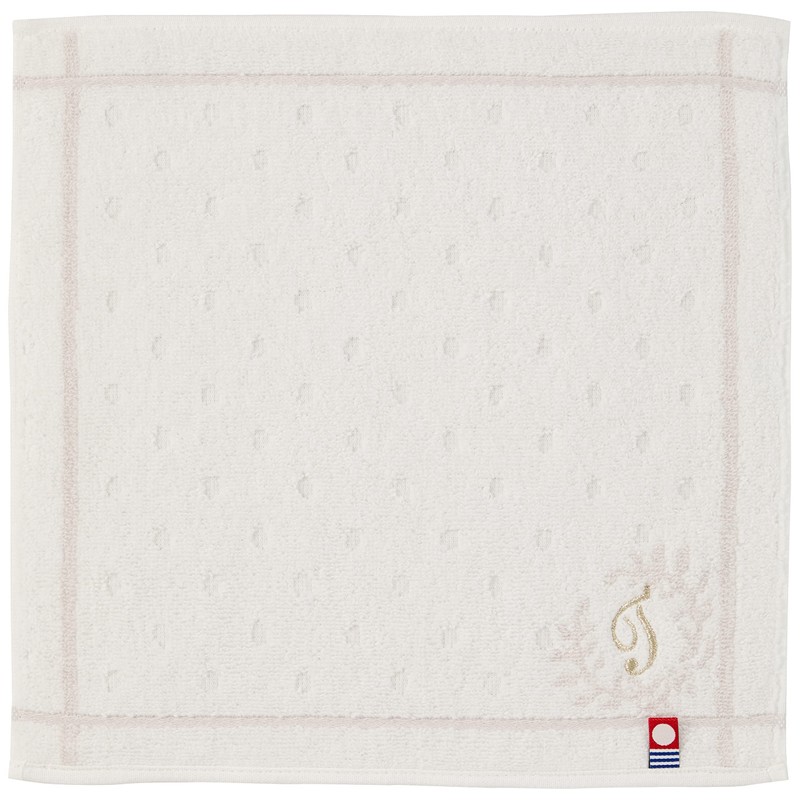 Imabari TF3080M Initialed Terry Cloth Handkerchief, 9.8 inches (25 cm),