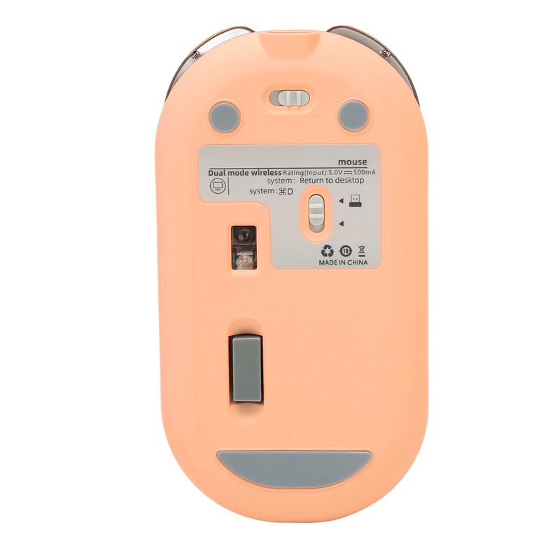 Wireless Mouse BT5.1 Or 2.4GHz Silent Click Adjustable DPI 500mAh