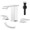Chrome Bathroom Faucet Waterfall Widespread GGStudy 3 Holes 2 Handle