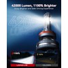 LAXMAS H 11 Light Bulbs, 6500K Cool White IP68 Waterproof,