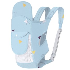 Baby Carrier Thickened Straps Front Back Carrying Balanced Force Avoid Muscle Damage Saving Effort Infant Sling Blue