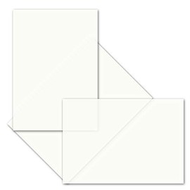 Gustav Neuser 50 x Unfolded Simple Insert Paper for B6 Cards - Transparent White - 11.8 x 17.8 cm - High-Quality Transparent Paper without Fold