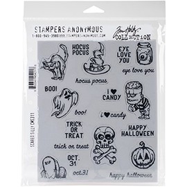 Stampers Anonymous Scared Silly Cling Rubber Stamp Set, Synthetic Material, Multi-Colour, 24.8 x 18.6 x 0.8 cm