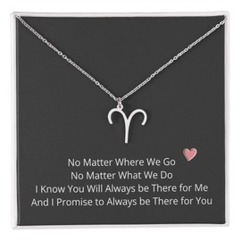 Birthday Gifts for Best Friends Zodiac Signs Gifts for Women Gemini Necklace for Her Birthday Gifts for Her Christmas Gifts Bestie All Zodiac Signs Standard Box Gold Finish Aries
