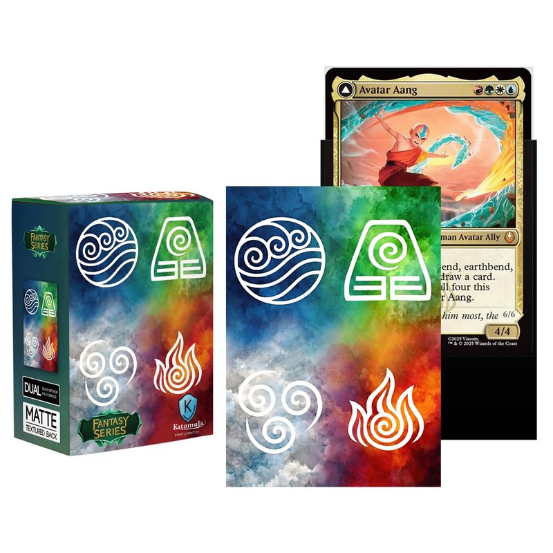 Katomula 100 MTG Card Sleeves with 100 Inner Sleeve, Textured