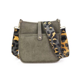 Crossbody Bags for Women Vegan Leather Crossbody Shoulder Bag Guitar Strap Purse Hobo Handbags Adjustable Shoulder Strap bagscolor: grey