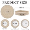 Round Placemats Set of 6 with Holder, Cotton Rope Woven