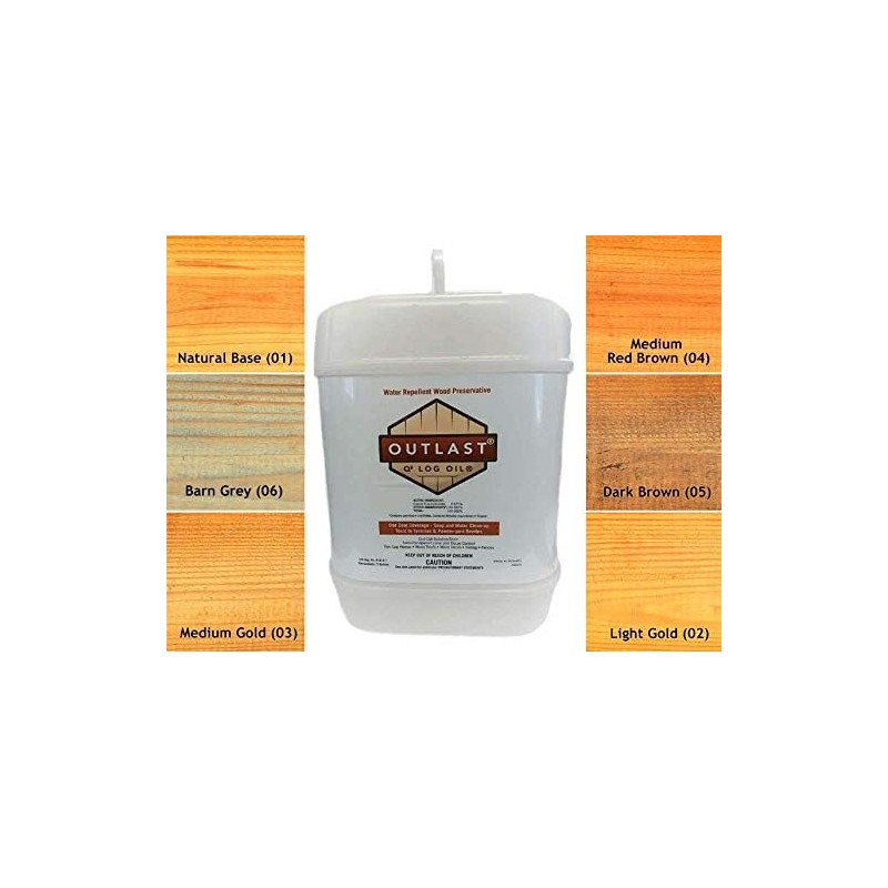 Outlast - Q8 Log Oil Wood Preservative for Decks, Log