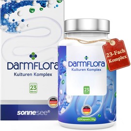 Intestinal Flora 23 Bacteria Strains with Lactobacillus & Bifidobacteria B Vitamins Bacteria Acacia Fibres 60 Capsules Vegan Made in Germany