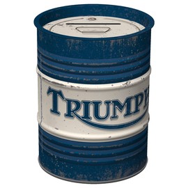 Nostalgic-Art Retro Money Box 600ml Triumph - Oil Barrel - Gift Idea for Bikers Metal Piggy Bank Vintage Tin Money Box