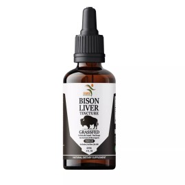 SMS Grassfed Bison Liver Extract Organic Non GMO Tincture Liquid Herbal Drops 2 Floz