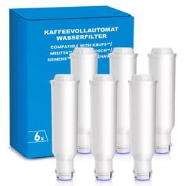AquaStrata 6 Stück Wasserfilter kaffeevollautomat Filter Ersatz für Melitta® Filterpatrone, Nivona® Wasserfilterpatrone, Melitta® Pro Aqua, Barista, Krups® F088, Nivona® Café Romatica, Bosch®