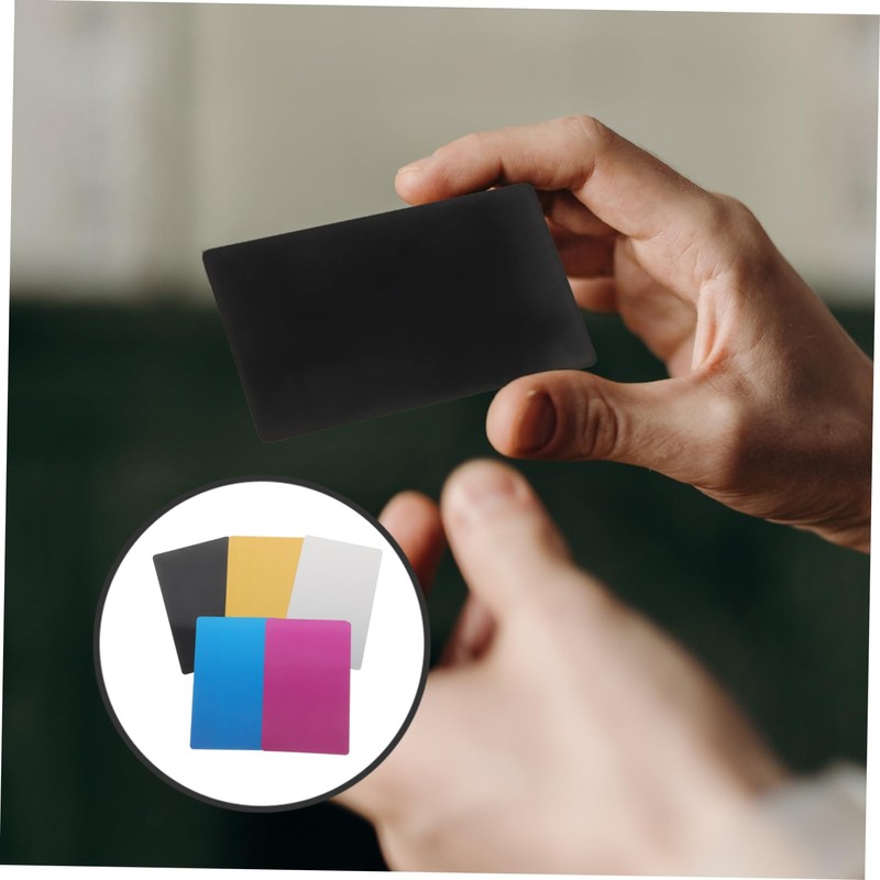 Tofficu 1set Blank Name Cards DIY Engraved Business Card Blanks