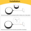 MECCANIXITY 3.3ft Retractable Cable Lock with Round Patch Remote Control