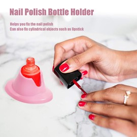 Nail Polish Bottle Holder, Yctze Spill Proof Soft Rubber Nail Polish Bottle Holder Stand for Efficient Nail Art, for Salons and Home Use
