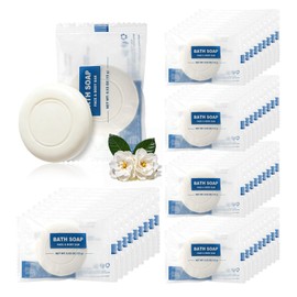 HAIFOTRVA 10 Pack Mini Travel Size Bar Soap Bulk,0.53 oz/15 grams Individually Wrapped Round Small Disposable Hotel Soap Bars Toiletries for Church,Homeless Gifts,Bathroom,Guest