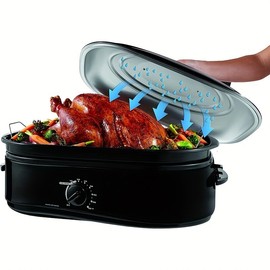 16QT 1450W Electric Roaster Oven Large Capacity Turkey Roaster Cooking Baking US