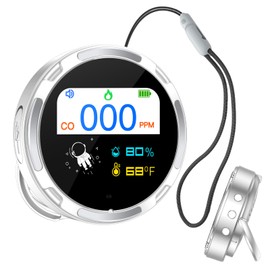 Portable Carbon Monoxide Detector, Combined Carbon Monoxide, Temperature, and Air Humidity Metre with LCD Screen for Home,Campervan, Car, Gas Equipment Room, Boats, Fishing,Tent