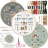 Embroidery Starter Kit for DIY Crafting – 3-Piece Cotton Leaf