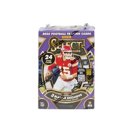 2025 Panini Select Football Blaster Box Trading Card Box (1 Silver Shock Parallel Per Box)(3 Red & Blue Prizm Shock Parallels Per Box)