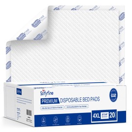 Chucks Pads Disposable 36"x 48"(20 Count) Adult Incontinence Bed Underpads ,Extra Large Thicken Premium Tear Resistant Pee Waterproof Pads for Elderly,Kids,10X Super Absorbency Puppy Training Pads