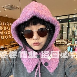 Women's Autumn/Winter Knit Balaclava Hat & Scarf lf1726 Free Size/Free Size 4ea