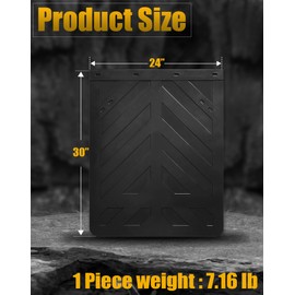 CJEMIX Semi Truck Mud Flaps 24"x30", Universal Heavy Duty Truck MudFlaps Herringbone Splash Guard for Semi Truck Tractor Trailer (2Pcs)