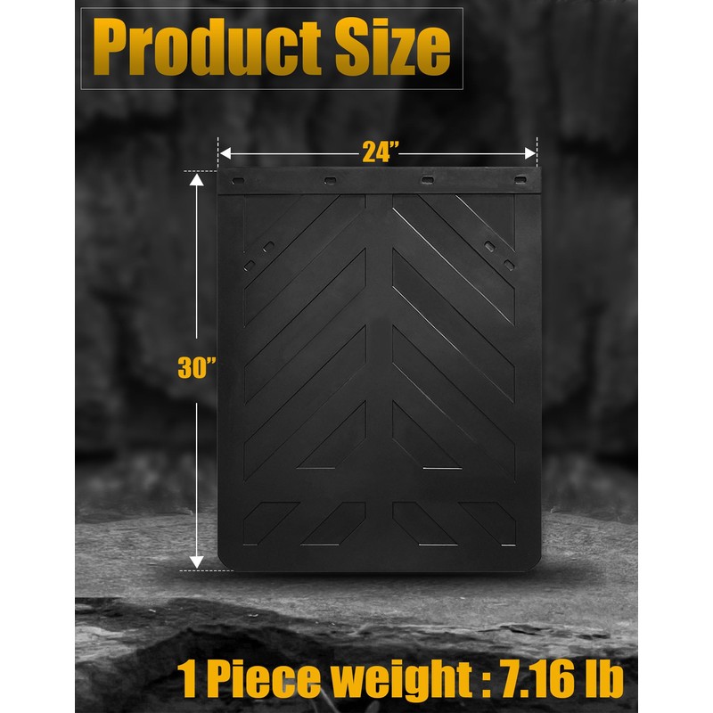 CJEMIX Semi Truck Mud Flaps 24"x30", Universal Heavy Duty Truck