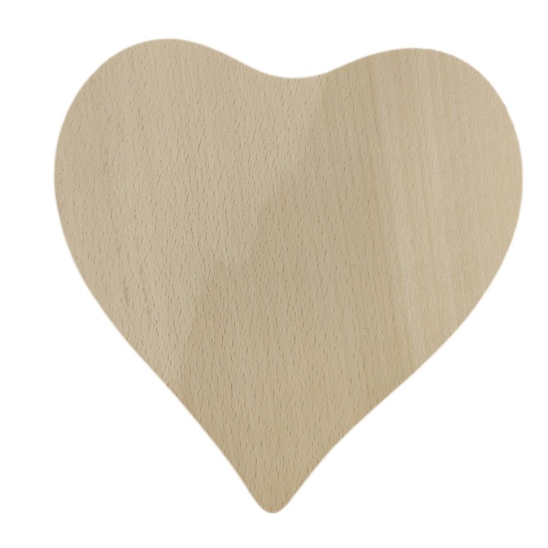 Wooden World Love Heart Cutting Board, 20cm x 21cm x