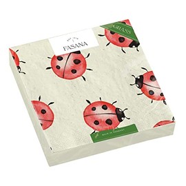 20 Small Cocktail Napkins from Sustainable Production, Lively Ladybirds, Animals, Nature, Table Decoration, Decoupage, Decoupage, Decoupage, 24 x 24 cm