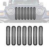 HDmirrorR 1997-2006 Wrangler TJ 7Pcs Matte Black Mesh Grill Inserts