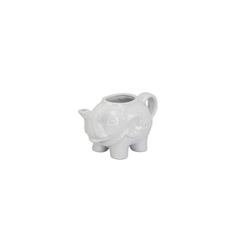 BIA Cordon Bleu Elephant Creamer - Porcelain Animal Shaped Milk Jug, Microwave & Dishwasher Safe - 11oz Decorative White Pitcher for Coffee, Tea & Tabletop Decor - Elephant Kitchen Accessory