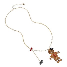 Betsey Johnson Gingerbread Long Pendant Necklace