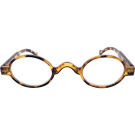 Incredible Bargains The Osbourne Vintage Professor Oval Round Reading Glasses Spring Hinge Readers + 2.50 Brown Tortoise