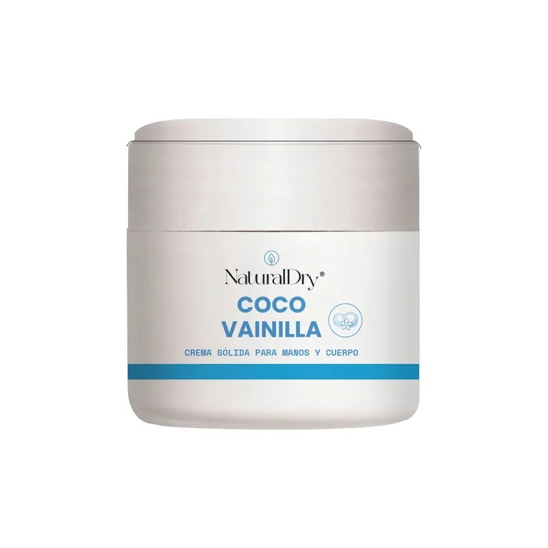 Crema Naturaldry para Manos y Cuerpo de Coco y Vainilla,