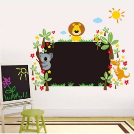 DaraBaby Vinil Decorativo Infantil Pizarron Con Animales Selva Sala