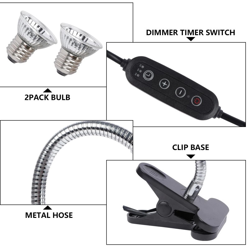 Repti Home Turtle Basking Light (Cycle Timer), Tortoise Lamp UVA