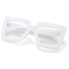 Kursan Oversized Square Black Glasses for Women Men Big Frame