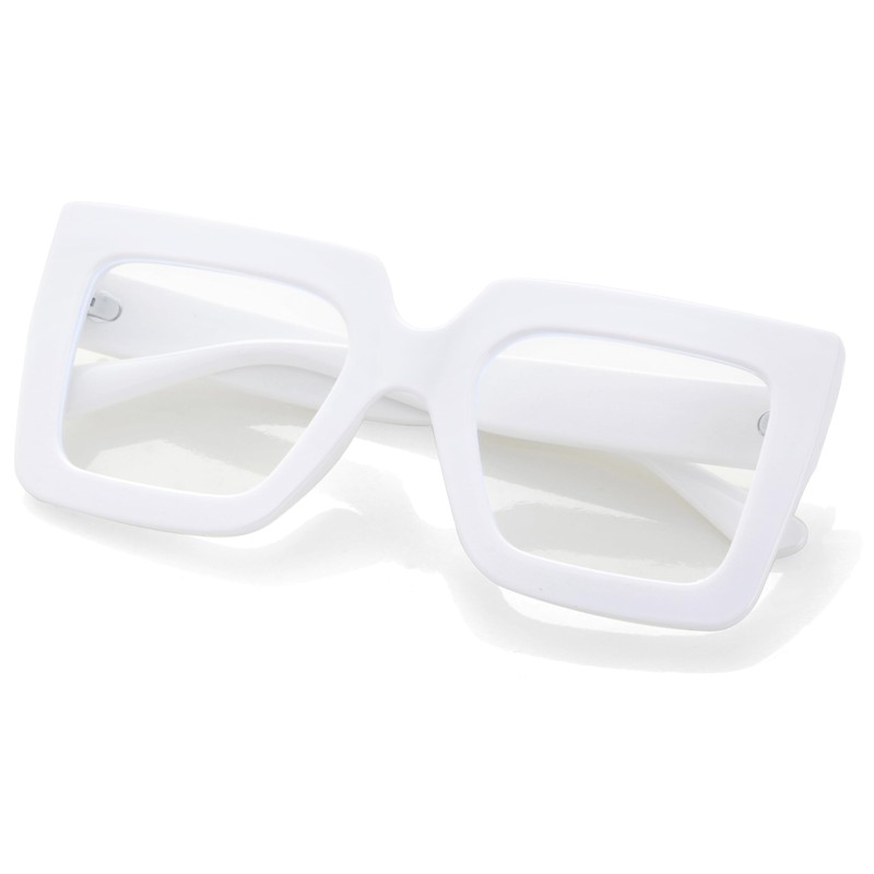 Kursan Oversized Square Black Glasses for Women Men Big Frame
